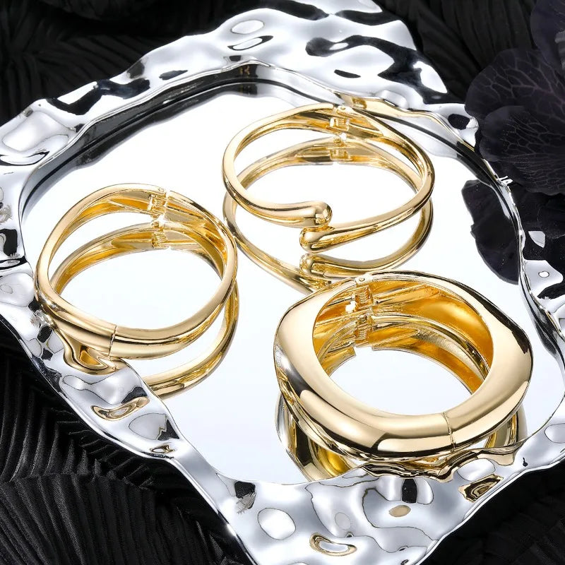 Vintage geometrisk armring i rustfrit stål