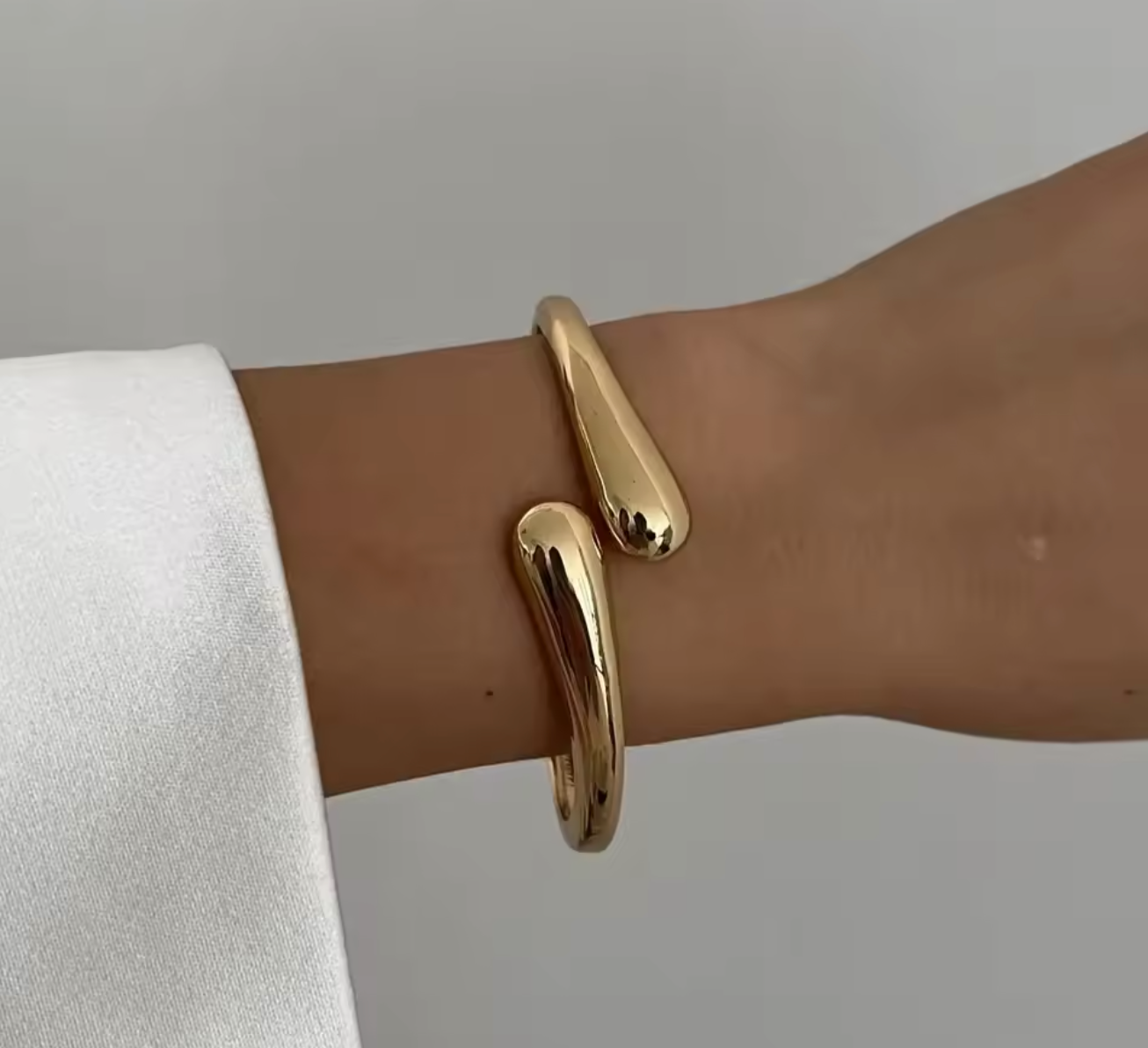 Vintage geometrisk armring i rustfrit stål