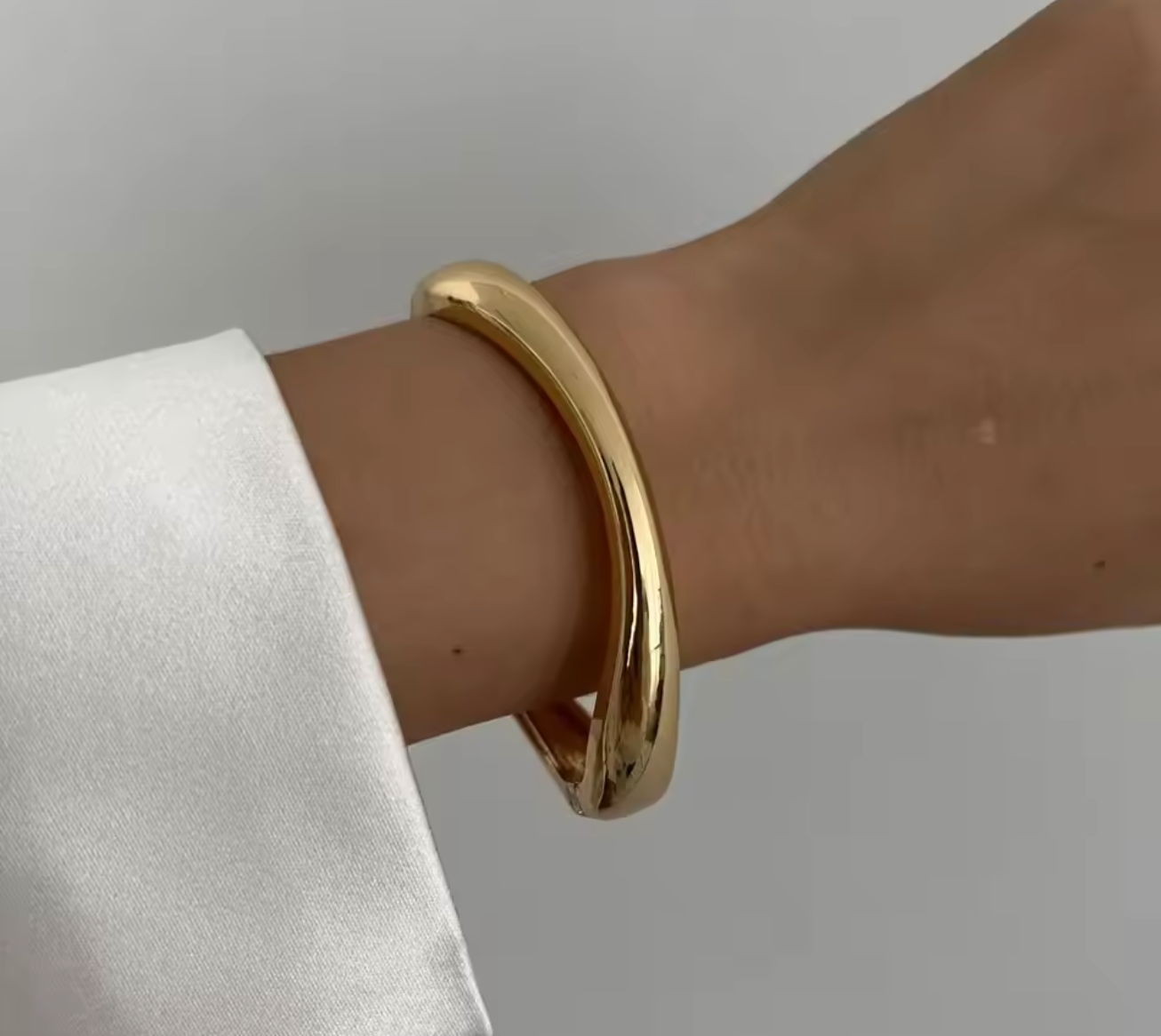 Vintage geometrisk armring i rustfrit stål