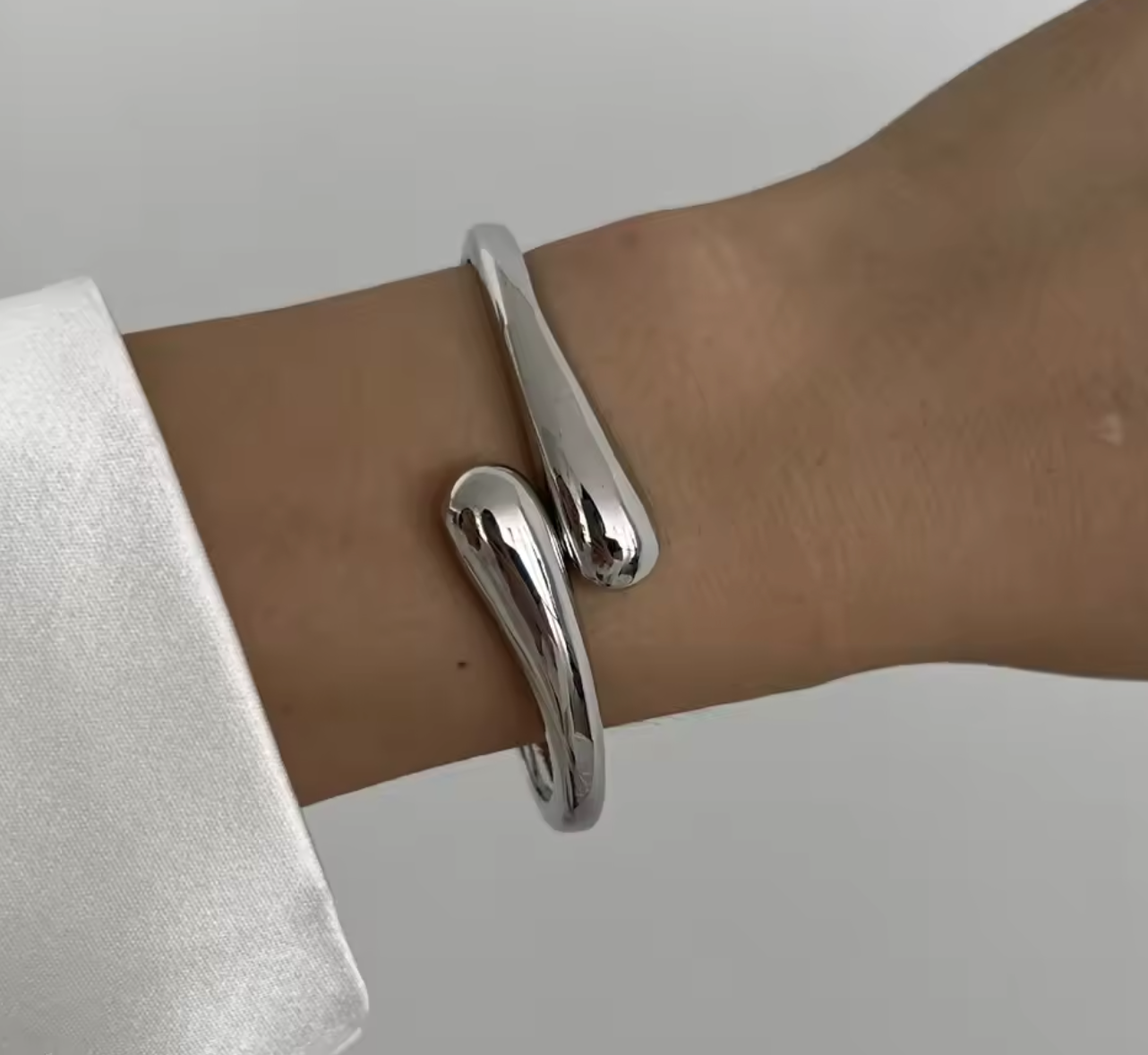 Vintage geometrisk armring i rustfrit stål