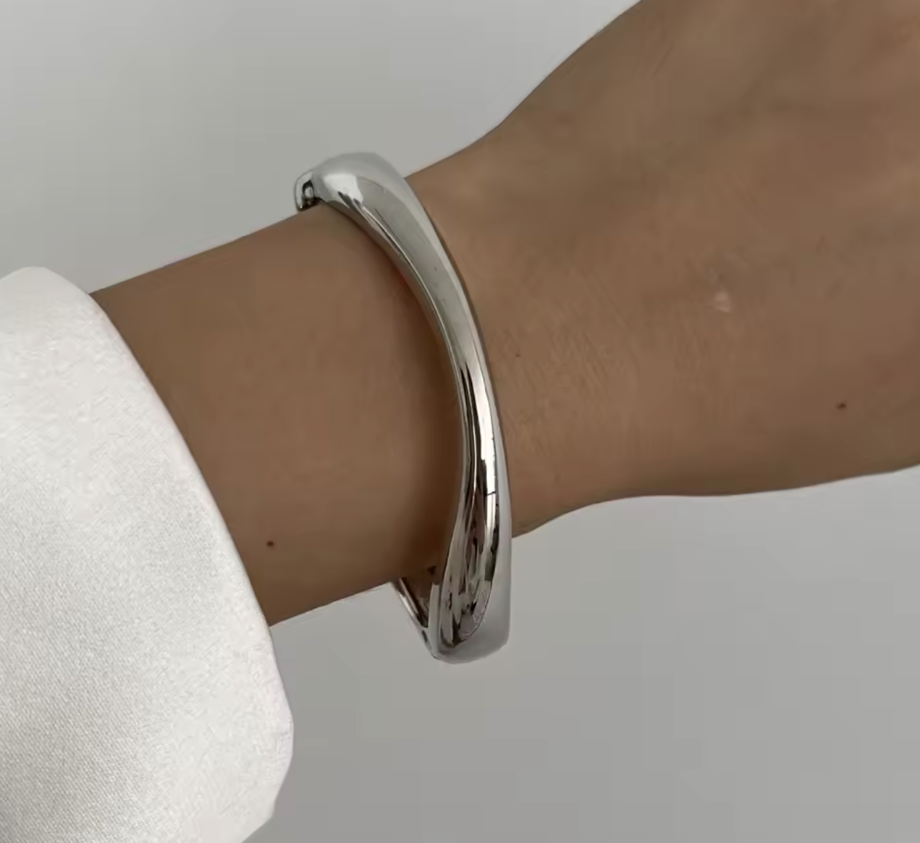 Vintage geometrisk armring i rustfrit stål