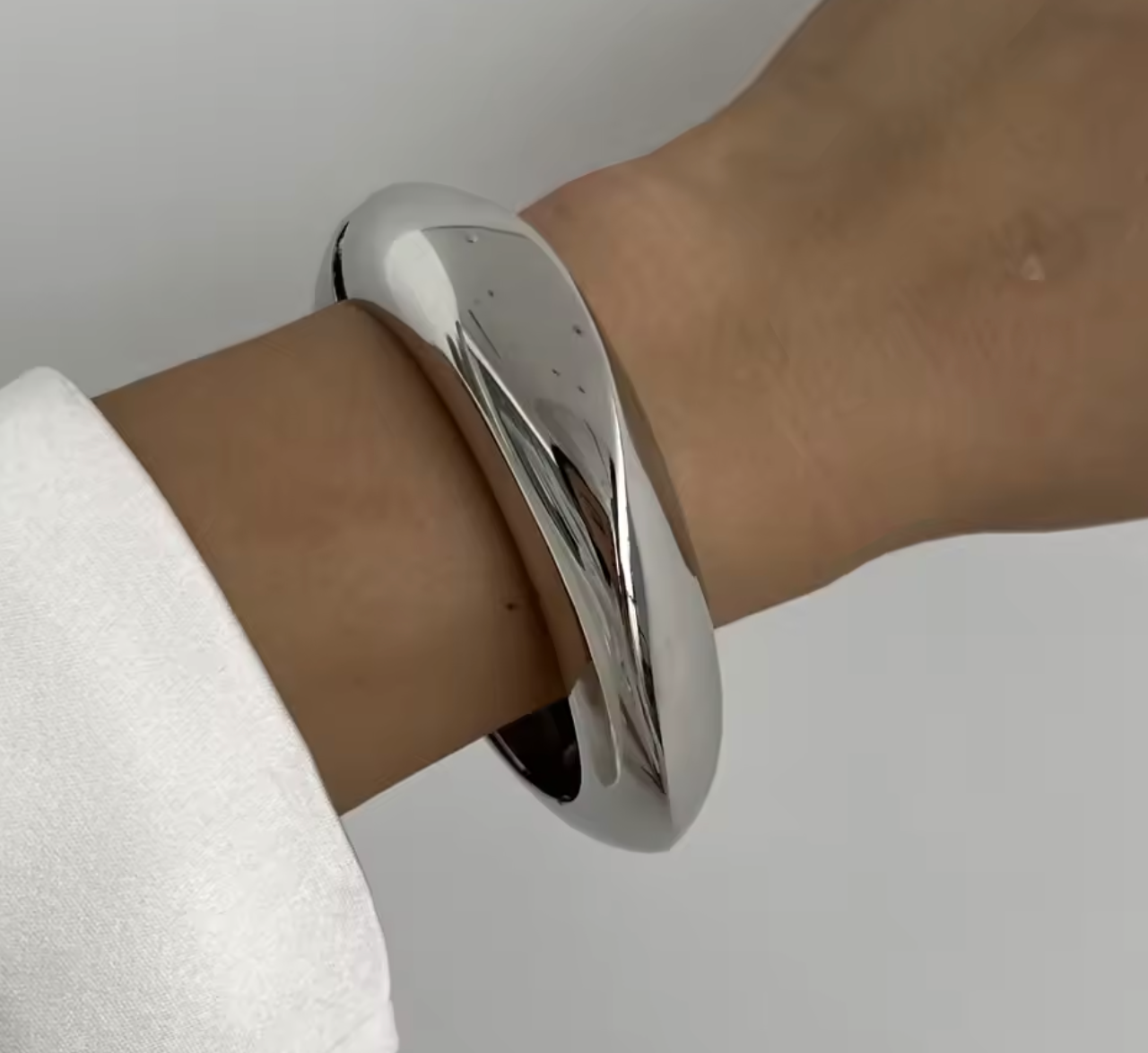 Vintage geometrisk armring i rustfrit stål